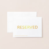 ミニマリスト結婚予約のテーブルプレイスフォイルカード 箔カード (裏面封筒付き)