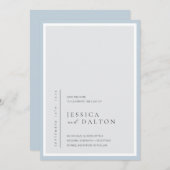 ミニマリスト結婚式の日付を保存 招待状 (正面/裏面)