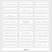 ミニマリスト結婚式シンプルゲストネームラベル シール (シート)