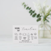 ミニマリスト結婚式タイムライン詳細同封カード エンクロージャーカード (スタンド正面)