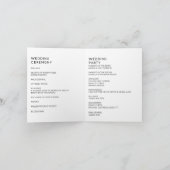 ミニマリスト結婚式パーティー折り畳みプログラムタイムライン カード (内部)