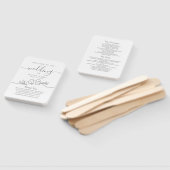 ミニマリスト結婚式プログラム ハンドファン (組立なし)