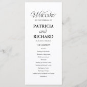 ミニマリスト結婚式プログラム プログラム (正面)