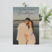 ミニマリスト結婚式写真感謝カード サンキューカード (スタンド正面)