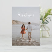 ミニマリスト結婚式写真感謝カード 招待状 (スタンド正面)