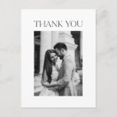 ミニマリスト結婚式写真感謝 ポストカード (正面)