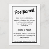 ミニマリスト結婚式延期ポストカード 案内ポストカード (正面)