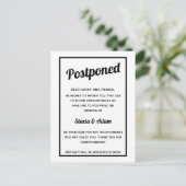ミニマリスト結婚式延期ポストカード 案内ポストカード (スタンド正面)