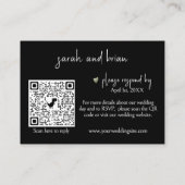 ミニマリスト結婚式RSVP QRコード格納装置カード エンクロージャーカード (裏面)
