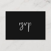 ミニマリスト結婚式RSVP QRコード格納装置カード エンクロージャーカード (正面)