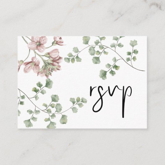 ミニマリスト結婚式RSVP QRコード格納装置カード エンクロージャーカード (裏面)