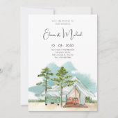 ミニマリスト結婚旅行 招待状 (正面)