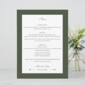 ミニマリスト結婚矢印 |オリーブグリーン メニュー (スタンド正面)