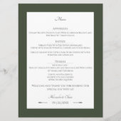 ミニマリスト結婚矢印 |オリーブグリーン メニュー (正面)