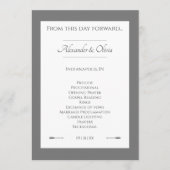 ミニマリスト結婚矢印 |グレー プログラム (正面)