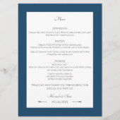 ミニマリスト結婚矢印 |マルセイユブルー メニュー (正面)