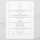 ミニマリスト結婚矢印 |白 メニュー (正面)