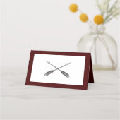 ミニマリスト結婚矢印 |赤 プレイスカード (裏面)