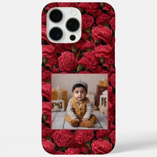 ミニマリスト結婚記念日ギフトカーネーションの花の写真 Case-Mate iPhoneケース (裏面)