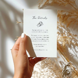 ミニマリスト結婚馬蹄型 | ゲスト詳細 エンクロージャーカード