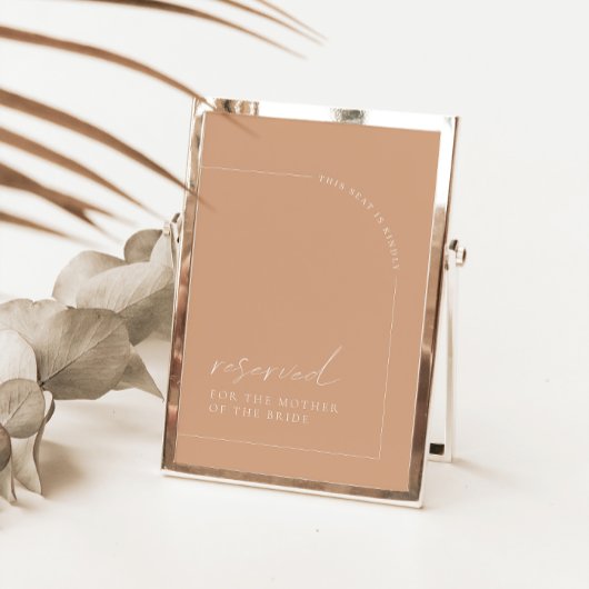 ミニマリスト結婚Rust Arch's Reserved Sign Card カード