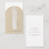 ミニマリスト絵を描アーティストニュートラル抽象芸術 予約カード (正面/裏面)