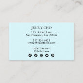 ミニマリスト絵画レインボーのテクスチャード・アクリル・アート 名刺 (裏面)