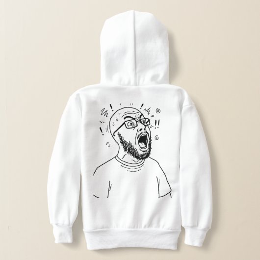ミニマリスト絶叫男Tシャツ (レイダウン裏面)