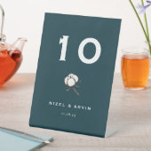 ミニマリスト綿ダーク鮮やかグリーン結婚ズ 台座サイン (インサイチュ)