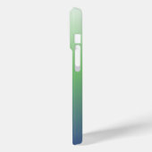 ミニマリスト緑と青のグラデーションのモノグラム Case-Mate iPhoneケース (裏面 / 左)