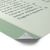 ミニマリスト緑のアーチ春赤面アルファベット ポスター (角)