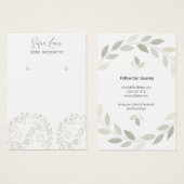 ミニマリスト緑の葉イン – ヤンアートカード (正面&裏面)