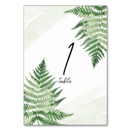ミニマリスト緑シダのテーブル番号 テーブルナンバー