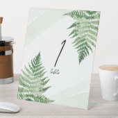 ミニマリスト緑シダのテーブル番号 台座サイン (インサイチュ)