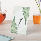 ミニマリスト緑シダのテーブル番号 台座サイン (インサイチュ)