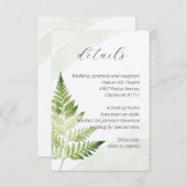 ミニマリスト緑シダ エンクロージャーカード (正面/裏面)