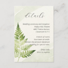 ミニマリスト緑シダ エンクロージャーカード