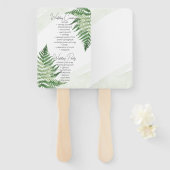 ミニマリスト緑シダ ハンドファン (正面&裏面)