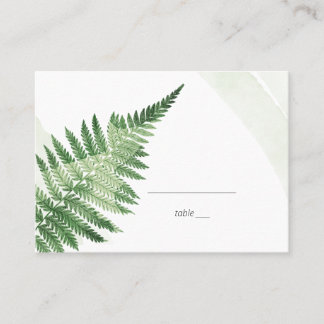 ミニマリスト緑シダ プレイスカード