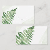 ミニマリスト緑シダ プレイスカード (正面/裏面)