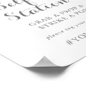 ミニマリスト緑ユーカリ自撮りステーションサイン ポスター (角)