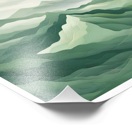 ミニマリスト緑山の美学ポスター フォトプリント (角)