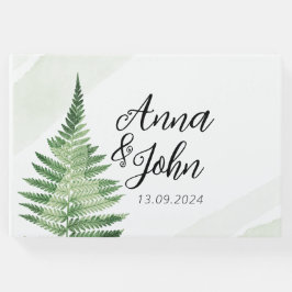 ミニマリスト緑結婚シダ徴候 ゲストブック