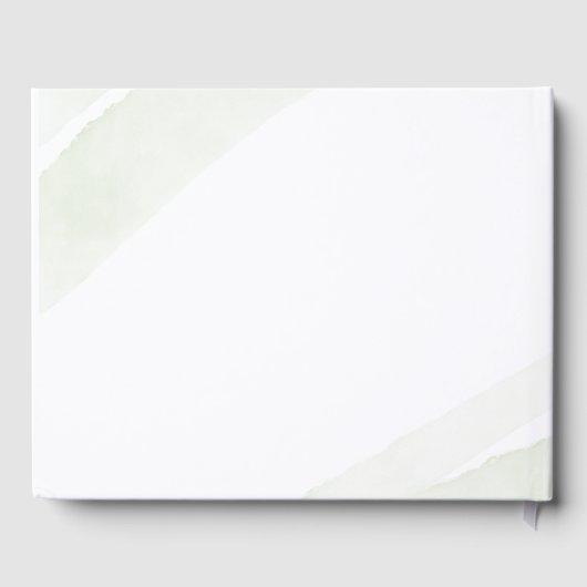 ミニマリスト緑結婚シダ徴候 ゲストブック (裏面)