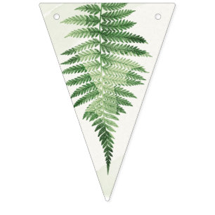 ミニマリスト緑結婚シダ徴候 バンティングフラッグ