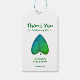 ミニマリスト緑葉赤ちゃんシャワーありがとう ギフトタグ