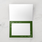 ミニマリスト緑 箔グリーティングカード (内側レイダウン)