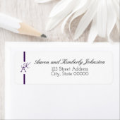 ミニマリスト線イニシャル差出人住所ラベル ラベル (インサイチュ)