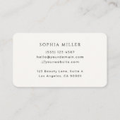 ミニマリスト編集美意識ビジネスカード 名刺 (裏面)