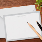 ミニマリスト縁どグレイ2モノグラム ノートカード